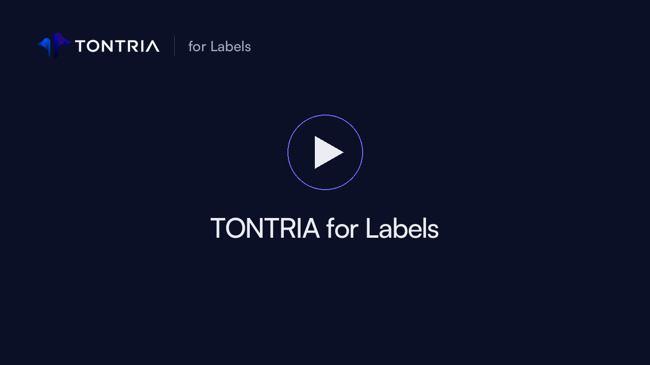 TONTRIA for Labels का प्रेज़ेंटेशन वीडियो (जल्द आ रहा है)